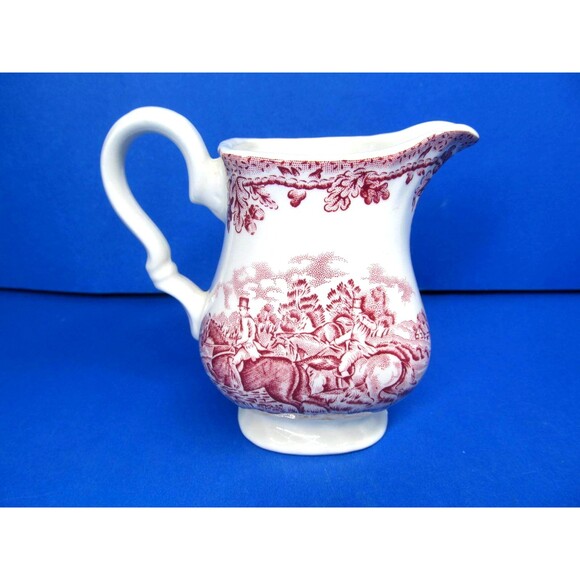 Myotts Staffordshire Ware Country Life  Red English Scenes Creamer  England - Picture 1 of 8